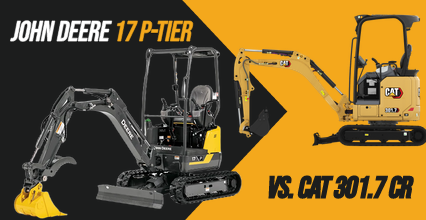 John Deere 17 P-Tier vs. Cat 301.7 CR: Head to Head Comparison