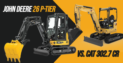 John Deere 26 P-Tier vs. Cat 302.7 CR: Head to Head Comparison